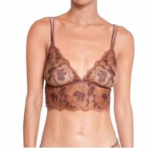 NEW HUIT poème wireless bralette in mocha brown